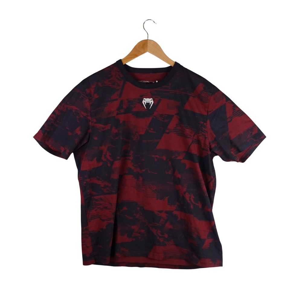 Venum UFC Ultimate Fighting Championship Men XL Red Black Performance T-Shirt